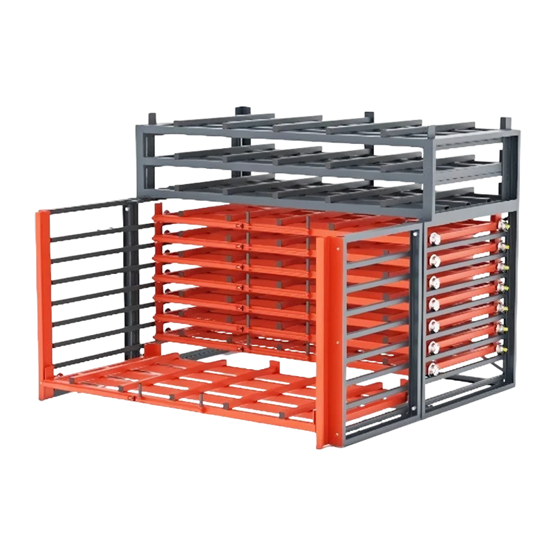Racks de chapa metálica para armazenamento de placas de aço multicamadas