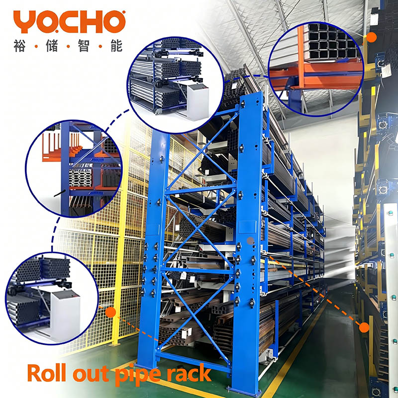 Racks de armazenamento de aço cantilever para serviços pesados